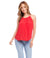 Karen Kane Shirred Tank - Red-shopbody.com