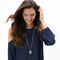 Brighton Floral Heart Single Locket on a model - Body & Soul Boutique