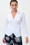 Joseph Ribkoff Belted V-Neck Blouse