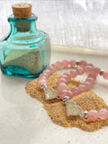 Dune Jewelry Heart Beaded Bracelet - Rose Quartz