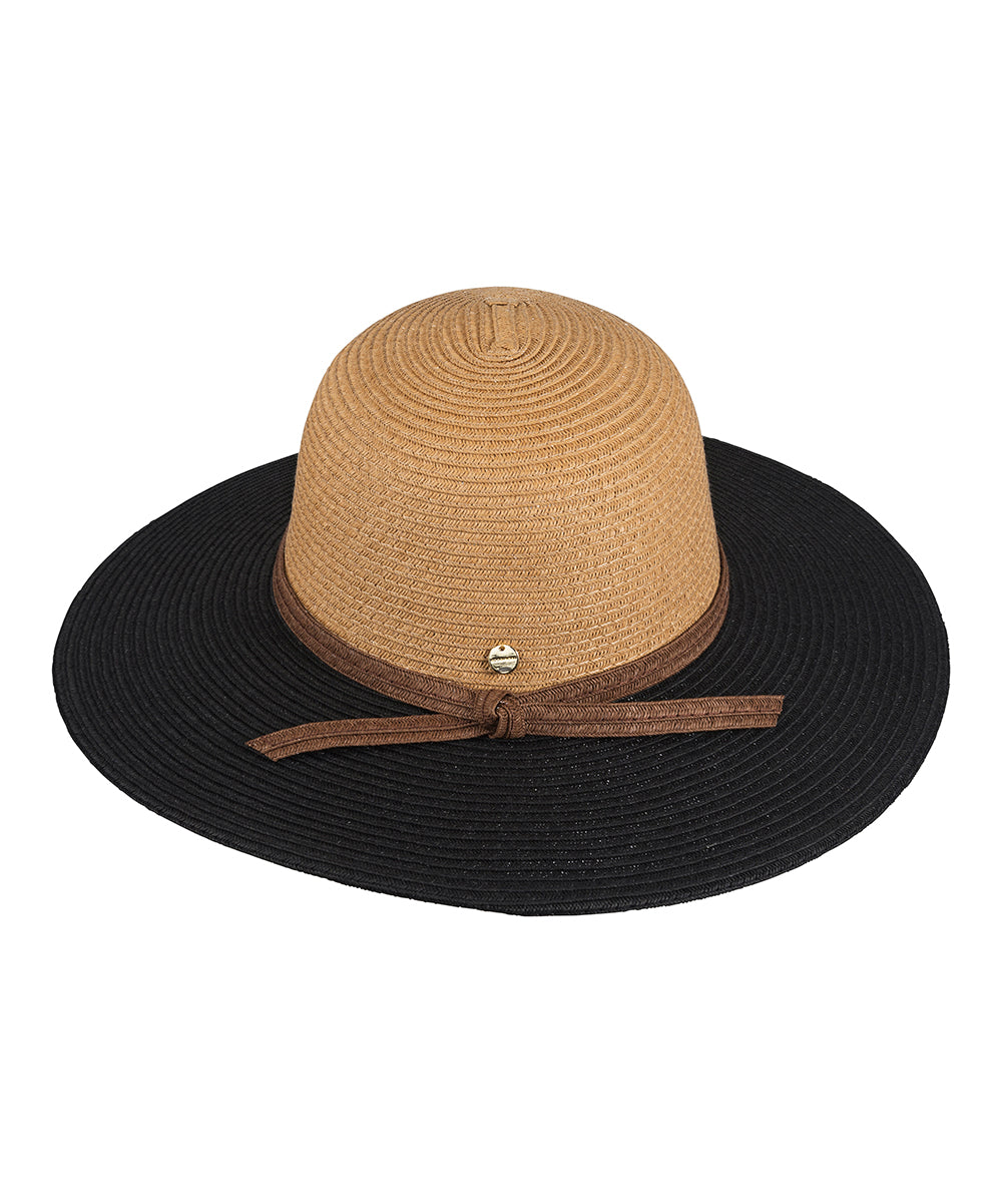 NEW KOORINGAL women\'s wide brim santa cruz hat in two tone natural Santa Cruz Wide Brim UPF Hat - Two Tone Natural by Kooringal  main image 2